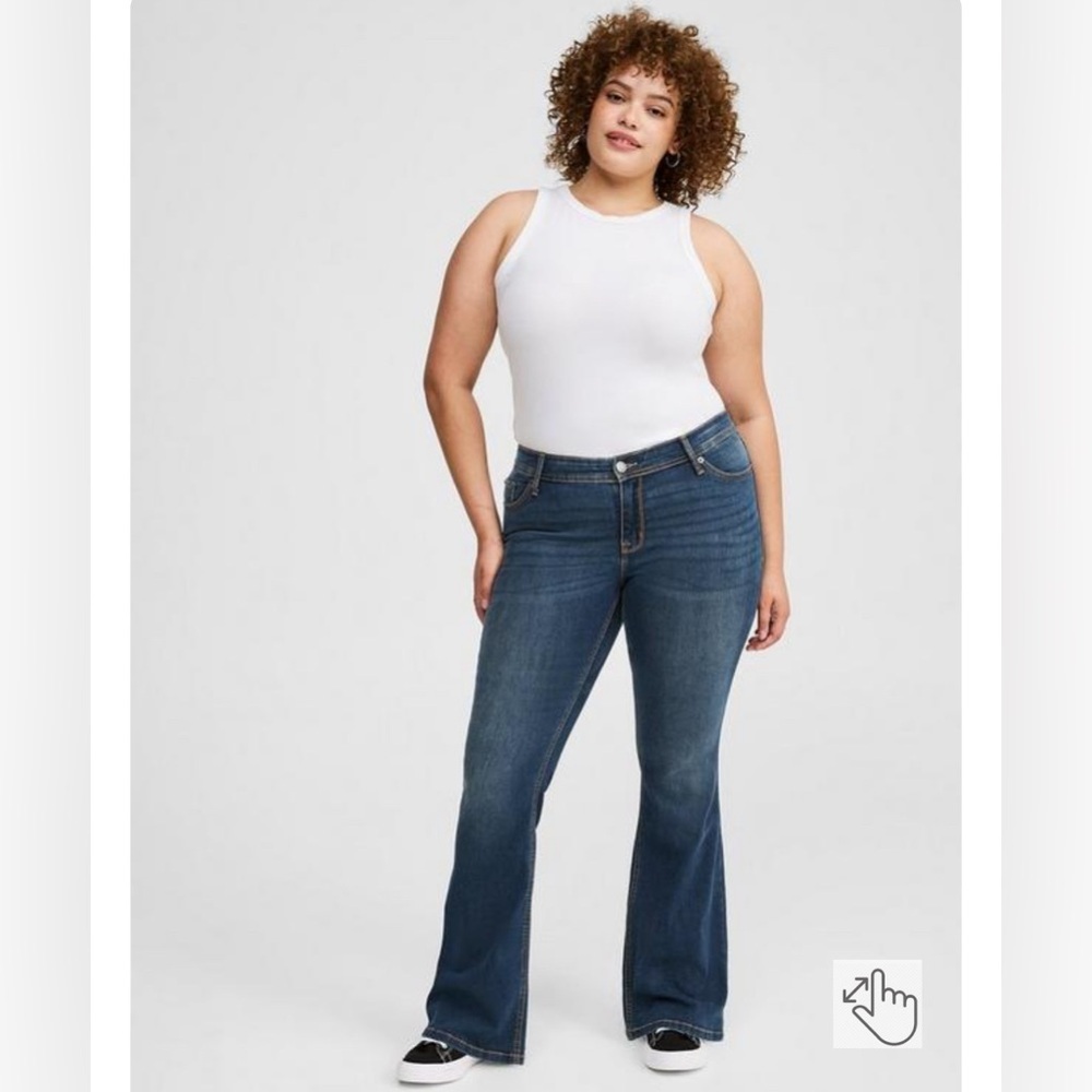 Torrid Luxe Slim Boot Jean - Super Stretch Medium Wash Size 16 Short